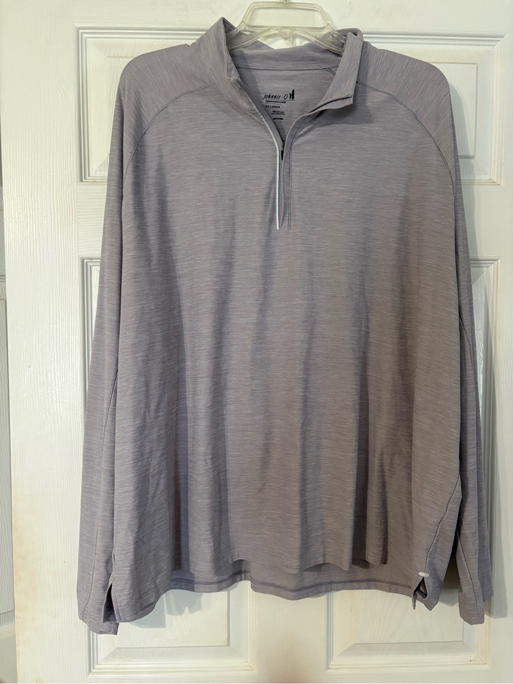 johnnie-O Light Gray Men's Baird Performance Quarter-Zip